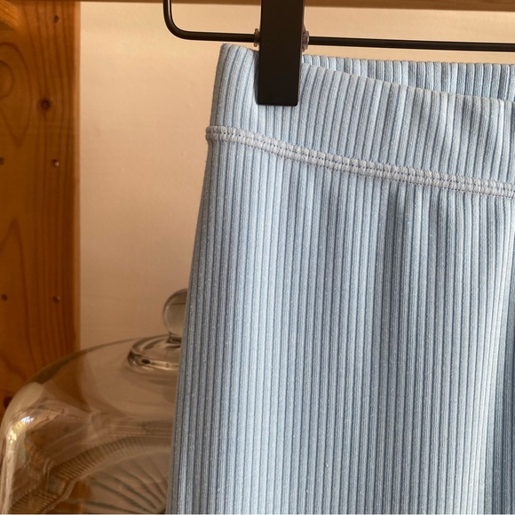 ALO Yoga Light Blue Ribbed High-Waist 7/8 Blissful Legging XXS - Picture 9 of 14